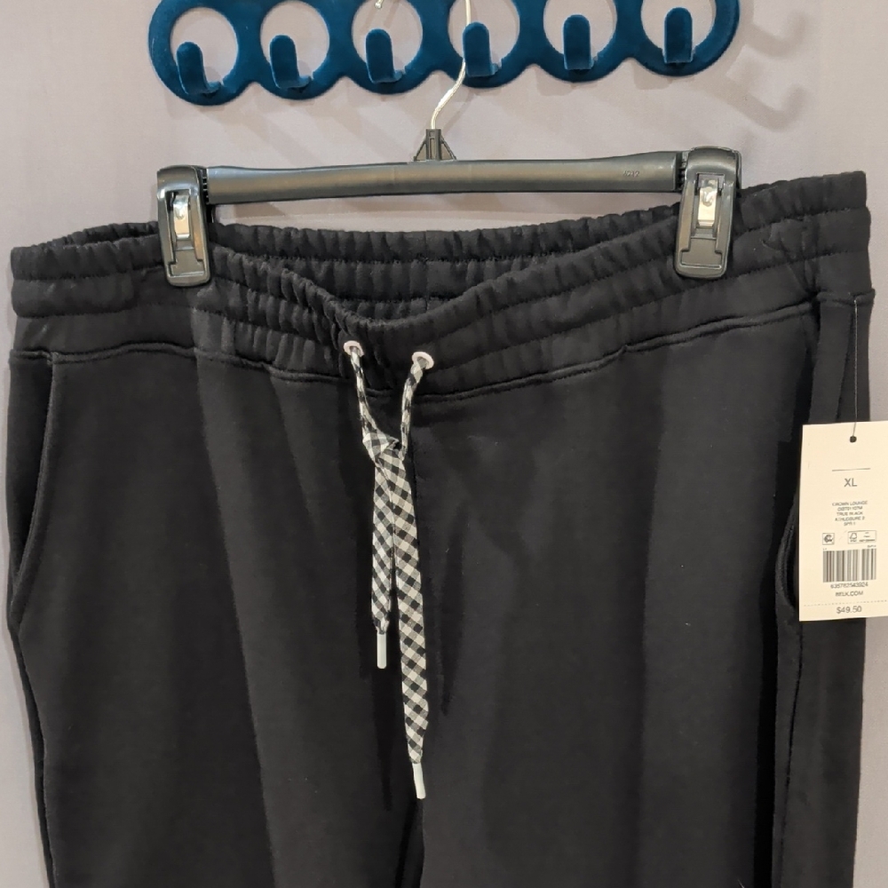 Black Jogger Sweatpants with Drawstring XL NWT